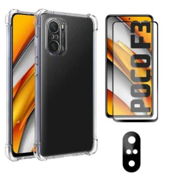 Imagem de Kit Capa Anti Impacto para Xiaomi POCO F3 5g + Película 9D Cerâmica Full + Película Câmera - (C7ARMOR)