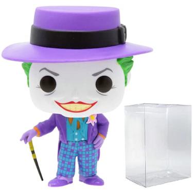 Imagem de POP DC Heroes: Batman 80º - Coringa com chapéu (1989) Boneco de vinil Funko (incluído com caixa protetora compatível)