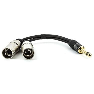 Imagem de Cabo P10 Estereo Para 2 XLR - 20 cm