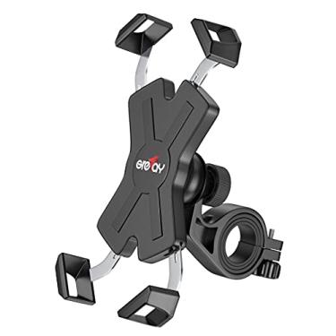 Imagem de Grefay Suporte de telefone de bicicleta de metal para guidão de motocicleta Suporte de telefone scooter para smartphone de 4,0 a 7,0 polegadas com rotação de 360°