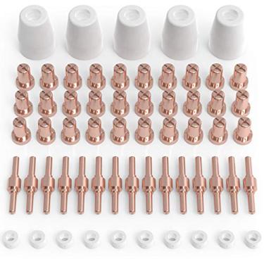 Imagem de YESWELDER 60 Peças de Consumíveis para Corte a Plasma Compatíveis com Cut40 50 com Tocha de Corte a Plasma PT31 LG40