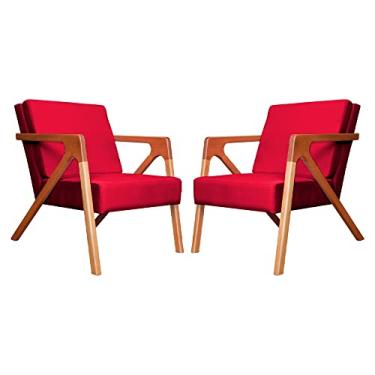 Imagem de Kit 02 Poltronas Decorativa Monalisa para Escritório Veludo Cores - DS Estofados