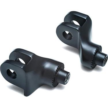 Imagem de Kuryakyn 8874 adaptadores macho estriados para peg frontais e pisos: motocicletas Triumph Bonneville 1996-2018, preto brilhante, 1 par