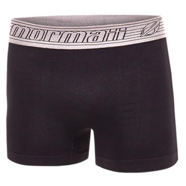 Imagem de Cueca Boxer Mormaii Logo Elástico Masculina - Preto E Cinza