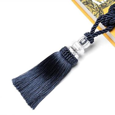 Imagem de 1 peça Corda Corda Amarra Corda Acessórios de Janela Cristal com Contas de Ouro Corda Decorativa para Cortinas Fivela Corda Acessórios para Quarto, Marinho, 1 peça