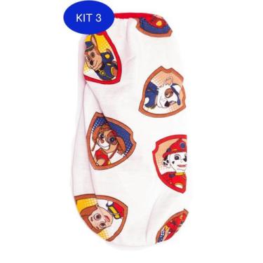 Imagem de Kit 3 Pijama Para Cachorro Estampa Patrulha Canina Branca M - Nica Pet
