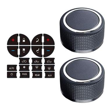 Imagem de 2 botões de controle de volume de substituição com adesivo decorativo para Chevrolet