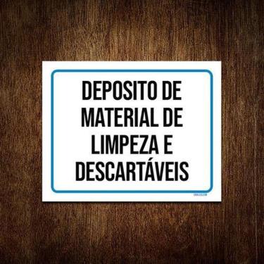 Imagem de Kit 3 Placas Deposito Material Limpeza Descartáveis