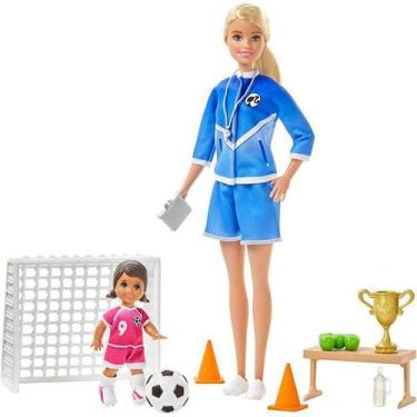 Imagem de Boneca Barbie Treinamento De Futebol - Com Acessórios Mattel - Mattel