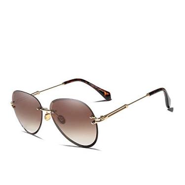 Imagem de Óculos de Sol Feminino Aviador Colors Kingseven Proteção UV400 Gradiente N802NS (C3)