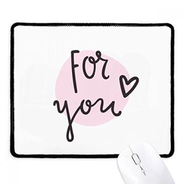 Imagem de Mousepad com citação rosa para escrever à mão, preto, borda costurada, antiderrapante, jogo
