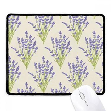 Imagem de Tapete de borracha para jogos com estampa de flores, lavanda, borda costurada, tapete para jogos