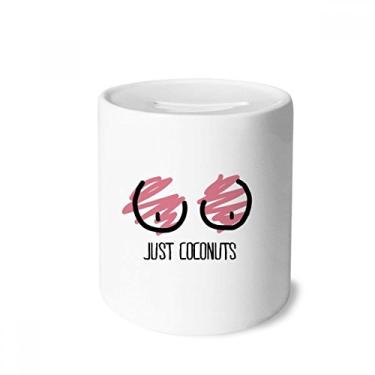 Imagem de Just Coconuts Caixa de Dinheiro de Cerâmica com Desenho Divertido Vermelho e Rosa Presente