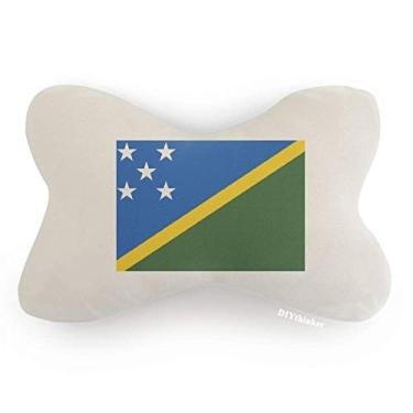 Imagem de DIYthinker mon Islands Almofada para decoração de pescoço com bandeira nacional da Oceania