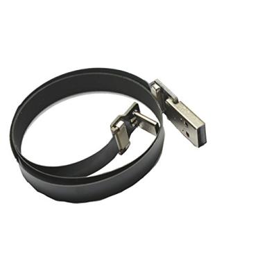 Imagem de Cabo FPC USB C FPV longo preto FFC FPV fino Fita Fina USB Tipo-C 90 graus para USB A padrão para sincronização e carregamento, Preto, 60CM