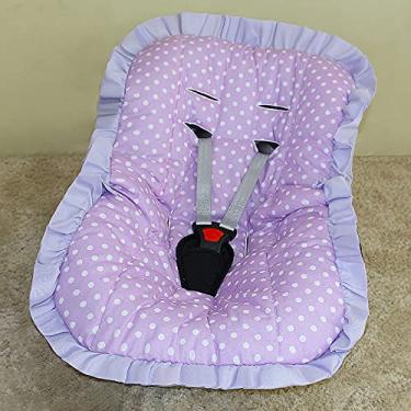 Imagem de Capa Bebê Conforto Mista, Poá Lilás, Enxoval do Bebê, Tamanho Universal