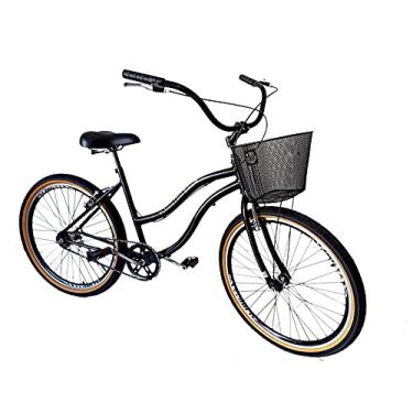 Imagem de Bicicleta urbana com cesta aros aero freios alumínio Preto