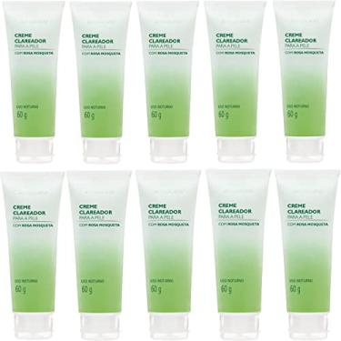 Imagem de Kit 10 Creme Clareador Para Pele Com Rosa Mosqueta 60g