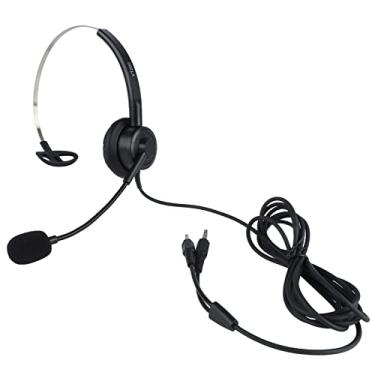 Imagem de Fone de Ouvido, Fone de Ouvido de Plástico Antiestático Tamanho de Presente Ajustável Confortável para Escritório (Cabeça de PC de plugue duplo de 3,5 mm sem ajuste)