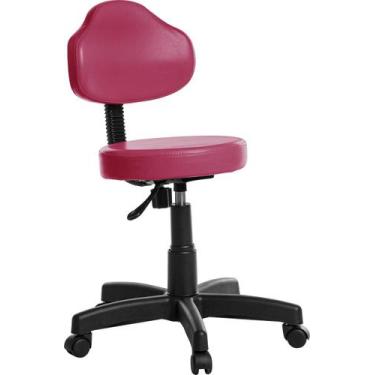 Imagem de Cadeira Mocho Estética Clinica Plus Rv Cor Rosa - Goldflex