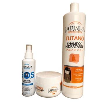 Imagem de Shampoo Hidratante Japinha Tutano 1 Litro + Mascara 300 Ml + Keratina