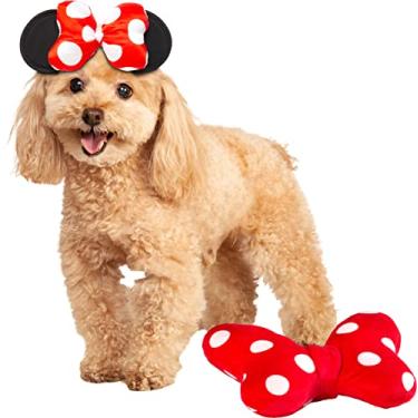 Imagem de Rubie's Disney Mickey e seus amigos Minnie Mouse brinquedo para animais de estimação e chapéu, conforme mostrado, médio/grande