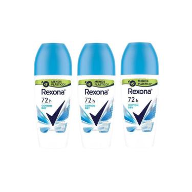Imagem de Desodorante Roll-on Rexona 50ml Feminino Coton - Kit C/3un