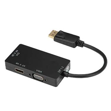 Imagem de Cabo Adaptador Multifuncional 3 Em 1, Displayport para/VGA/DVI 4K 1080P Cabo Conversor de Alta Definição, Suporte Hot Swap
