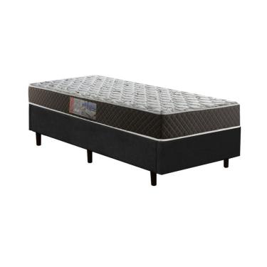 Imagem de Cama Box Casal Colchão Mola Ensacada Acolchões + Box Suede 68x138x188