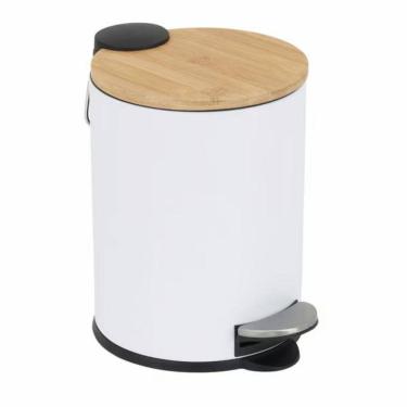 Imagem de Lixeira Bambu 5L - Ferro Resistente e Pedal