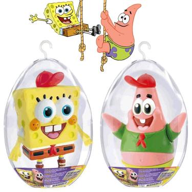 Imagem de Bonecos de Vinil Bob Esponja e Patrick no Ovo De Pascoa