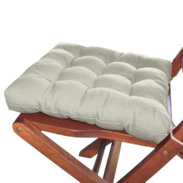 Imagem de Assento Para Cadeira Tecido Futon 40X40cm - Bege - Artesanal