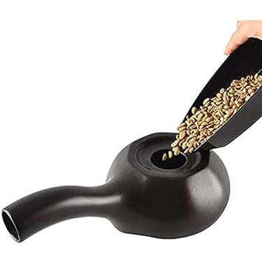 Imagem de Torrador de grãos de café de cerâmica, torrador de café de cerâmica, máquina de torrar grãos de café em casa, adequado para cozinha faça você mesmo, café, feijão, chá, grãos