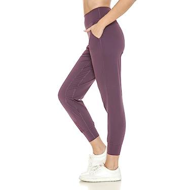 Imagem de Leggings Depot Fabluxe Calça jogger com bolsos, calça de moletom feminina leve, Cardo de uva, M