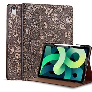 Imagem de Gexmil for Leather iPad AIR5/ Air4 10.9 inch 2022/2020 Case, Cowhide Folio Cover for iPad Air 4th Generation Genuine Leather Durable Cover, with Pencil Holder,Pencil 2 Wireless Charging