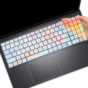 Imagem de Capa de teclado colorida para laptop Dell 15 2025 DC15250 DC15255 15.6, Dell Inspiron 15 3510 3511 3515 3525 3530 3535 5510 5515 5518 7510 15.6, V ostro 351 0 3520 3530 5510 5515 15.6, Inspiron 7610