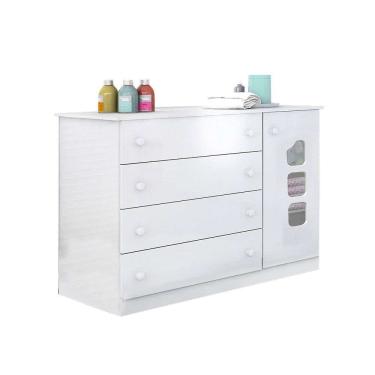 Imagem de cômoda infantil lívia 1 pt 4 gv branca