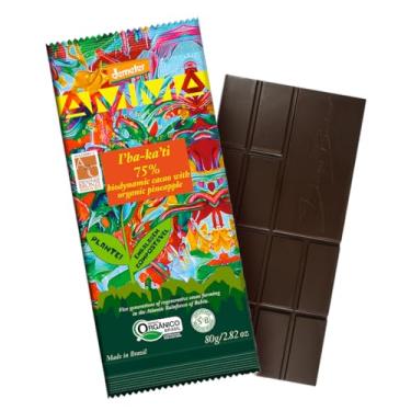 Imagem de Chocolate I'BA-KA'TI 75% Cacau com Abacaxi Biodinâmico Demeter Amma Chocolate 80g