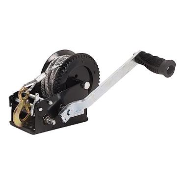 Imagem de LFGUD Guincho de reboque de barco de guincho manual de 1587 kg gancho resistente com cabo de aço de 10 m, guincho manual operado com catraca para reboques ATV UTV barco marinho