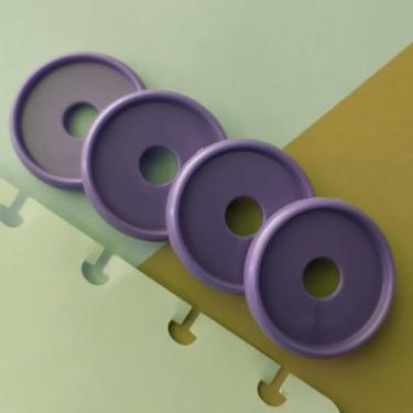 Imagem de Kit 12 Discos G 32mm de Caderno Infinito Sistema Inteligente Amor Infinito Cadernos - Círculo (Lilás Metalizado)