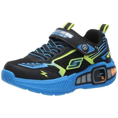 Imagem de Skechers Light Storm 3 para meninos, Preto/Azul/Limão, 10.5 Little Kid