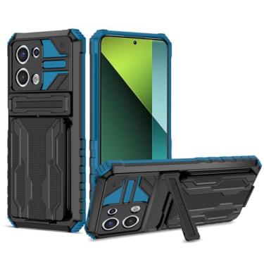 Imagem de Zoeirc Capa carteira para Redmi Note 13 Pro 5G/Poco X6 5G com suporte para cartão destacável, capa protetora resistente à prova de choque para celular Xiaomi Poco X6 5G azul