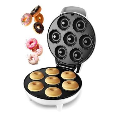 Imagem de Mini Máquina Assar Donuts Rosquinhas Antiaderente 7 Furos - ZEM