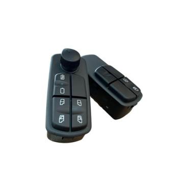 Imagem de Kit Botao Tecla LE + LD Vidro elétrico Retrovisor Mercedes  - Agile PA