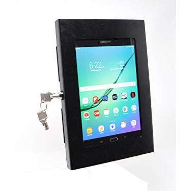 Imagem de TABcare Capa de metal antifurto com trava para Samsung Galaxy TAB A 8.4 SM-T307 para quiosque, POS, loja, exibição de exibição, relógio de ponto (TAB A 8.4 2020, preto)