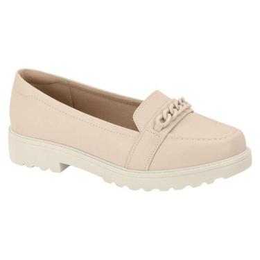 Imagem de Sapato Modare Mocassim Loafer Tratorado - Feminino, Creme, 37
