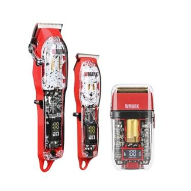 Imagem de Maquina De Cortar Cabelo Profissional Wmark Ng 409 + Acabamento NG 509