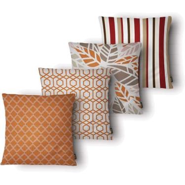 Imagem de Kit 4 Capas de Almofada Decorativa Belchior com Zíper Tecido Especial 