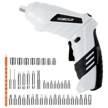 Imagem de Parafusadeira Sem Fio 220rpm Kit Maleta 47 Peças Recarregavel Com LED 