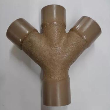 Imagem de Junção Dupla Soldável Marrom 45 Pvc 2 Polegadas (60 Mm) - Estrela